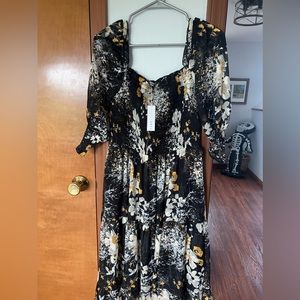 New with tags never worn Baltic Born Fabian Jacquard midi dress